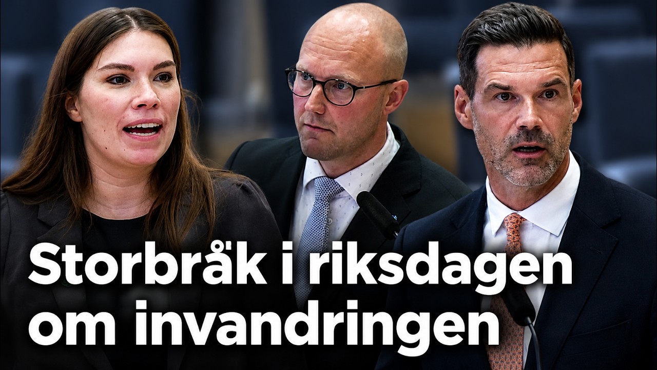 Se videon: Storbråk i riksdagen om invandringen