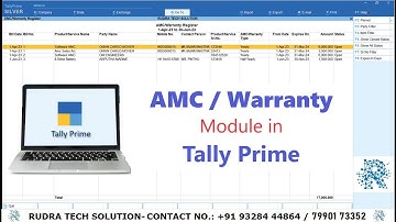 AMC/Warranty Module in Tally Prime Software // AMC Management Report in Tally Prime