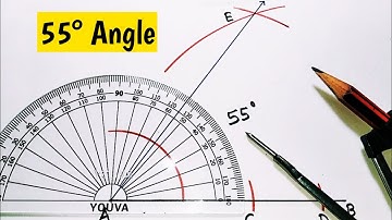 how to construct 55 degree angle using compass | 55° angle | 55 डिग्री का कोण