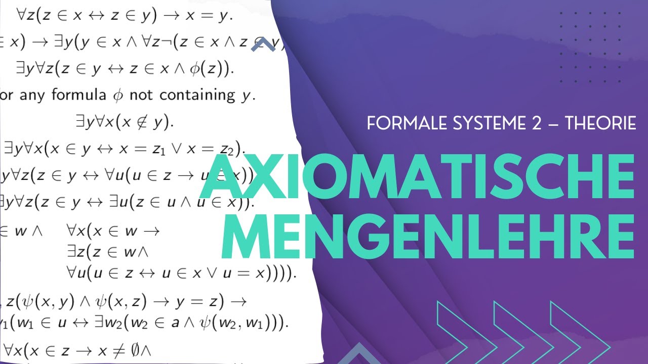 Formale Systeme 2 Theorie: Axiomatische Mengenlehre: Einführung