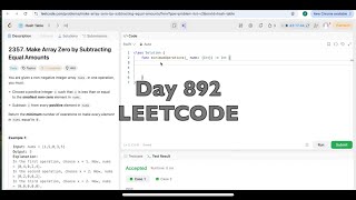 Day 892: LeetCode Problem 2357. Make Array Zero by Subtracting Equal Amounts - Swift