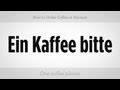 How to Order Coffee in German | German Lessons