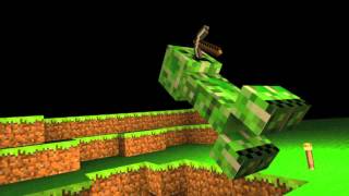 minecraft creeper kill pickaxe across the map! ( blender 3d HD) Animation