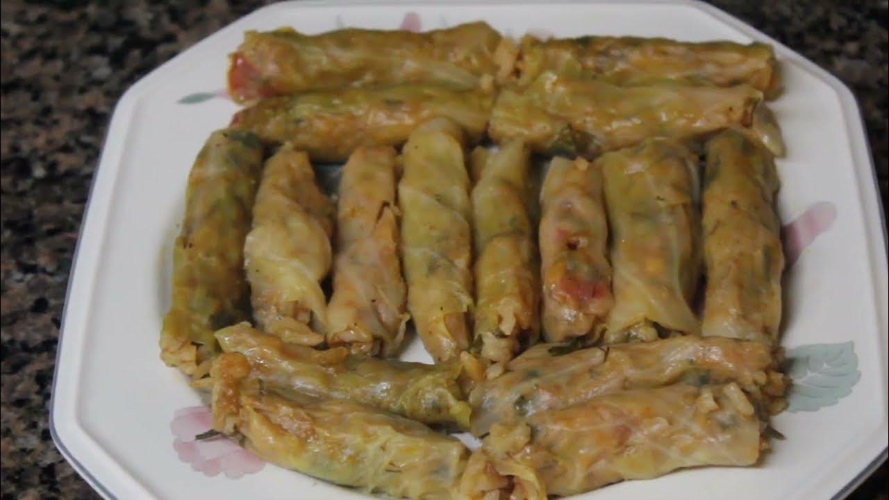 Stuffed Cabbage Rolls Egyptian Yummy Recipe YouTube