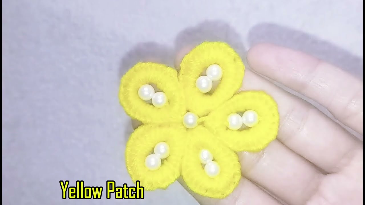 Beginner Crochet Projects | Yellow Crochet patch 