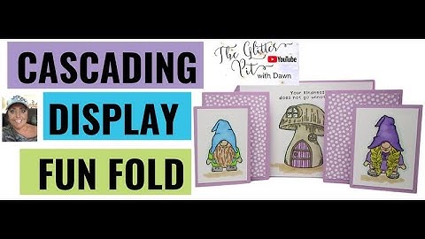🔴 Glitter PIT  Cascading  Display  Fun  Fold  Card