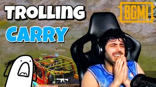 ROASTING @CarryMinati in match Playing BGMI Crazy Gameplay Ever