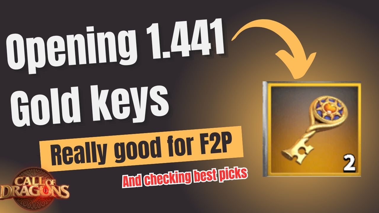 New Gold Keys are SUPREME for f2p | Call of Dragons