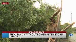 Thousands without power across Hampton Roads, Dominion working on repairs