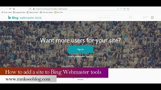 How to add a site to Bing Webmaster tools