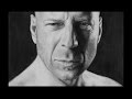 Bruce Willis портрет карандашом , рисования в ускоренном | Drawing Timelapse Full HD