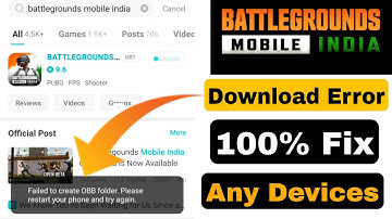 Battlegrounds Mobile India Now Available |How to download? Tap Tap Obb Error fix