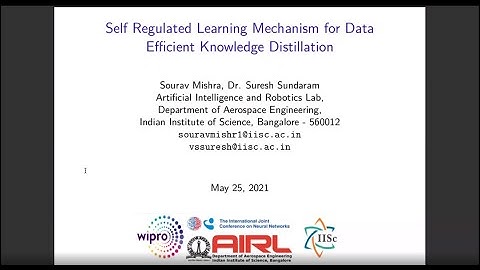 Self Regulated Learning Mechanism for Data Efficient Knowledge Distillation | IJCNN 2021