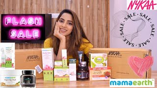 NYKAA END OF SEASON SALE HAUL |MAMAEARTH & M Caffeine PRODUCT REVIEW|{Skincare & Haircare}NYKAA HAUL