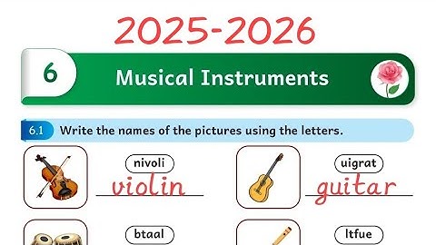 2025-2026 TERM 2 MALAR ENGLISH UNIT 6 MUSICAL INSTRUMENTS Correction see discription👇👇👇