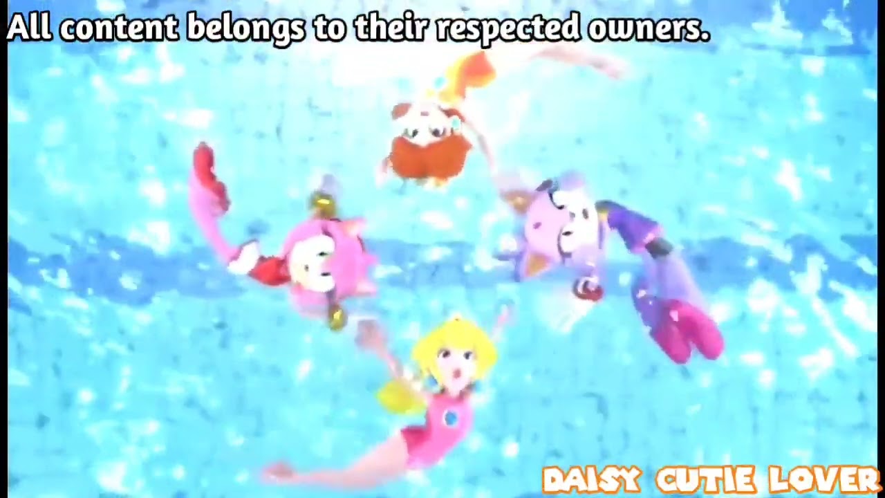 Synchronized Swimming with Peach, Daisy, Amy and Blaze (with Slow