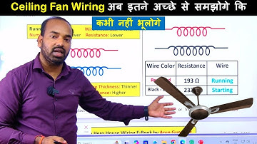 Ceiling fan Proper connection with capacitor in Hindi @ElectricalWiringSchool