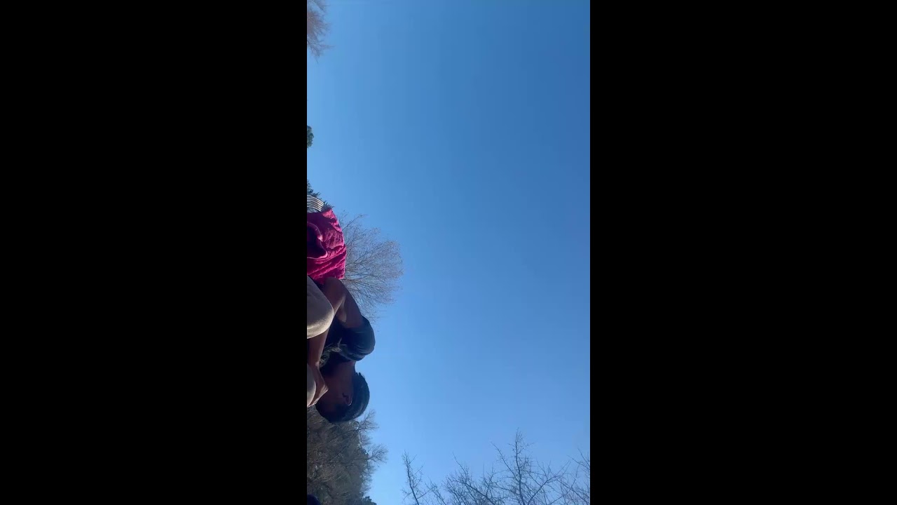 Chilling with my aunt cutting wood doing a lot of things today helping