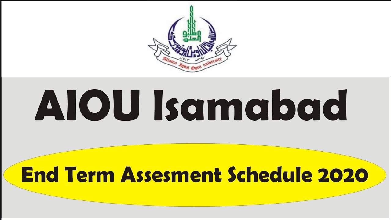 AIOU End Term Assessment 2020 ETA Question Paper Roll No Slip