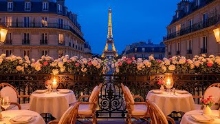 Winter Balcony Paris Jazz | Soft Bossa Nova & Fireplace Warmth for Cozy Silent Winter Nights