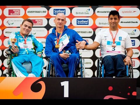 Men's 100m Backstroke S1 | Victory Ceremony | 2015 IPC Swimming World Championships Glasgow