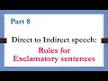 Exclamatory Sentences: Direct to Indirect Speech
