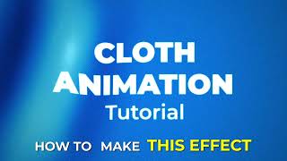Full 🎬 Smooth Cloth Animation in After Effects | Full Easy Tutorial Guide