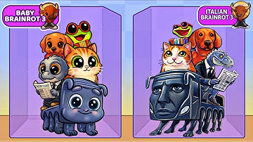 Merge Fellas Baby Brainrot 3 vs Italian Brainrot Gameplay Reaching Max Level ×2 Brainrot New Update