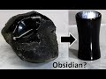 Stone Turning a See-Thru Obsidian Shot Glass