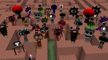Sprunki Incredibox Phase 3 Mod In Maze in Minecraft PE