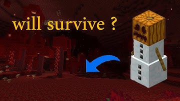 can i spawn snow golem in nether? will survive