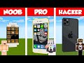 Noob vs pro vs hacker telefon yapi kapimasi  minecraft