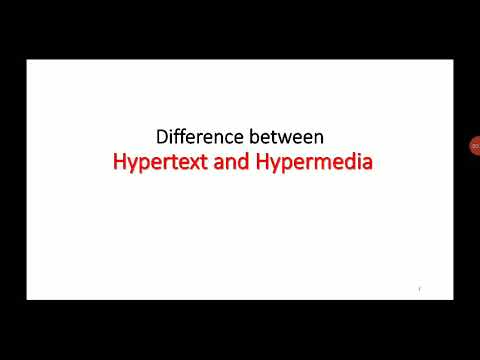 MM Tutorials : 2 HyperText vs HyperMedia