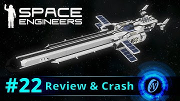 Tactical / Strategic Fire Support Destroyer Thales Review and Crash! Space Engineers Part 22