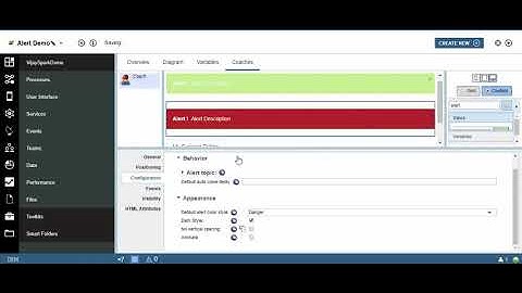 Alert Artifact - IBM BAW -  BMP UI Toolkit