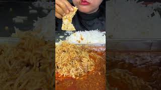 ASMR EATING SPICY MUTTON CURRY,MUTTON KOFTA CURRY,EGGS CURRY,CHICKEN CURRY,WHITE RICE *FOOD* shorts