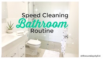 SPEED CLEAN WITH ME || SUPER FAST BATHROOM CLEANING ROUTINE || THE SUNDAY STYLIST