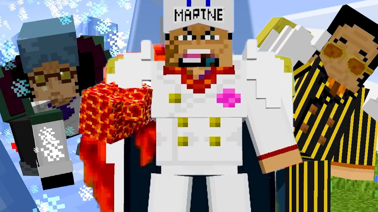 クザン・サカズキ・ボルサリーノと激突！！【マインクラフト/まいくら】【ワンピース】