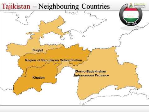தஜிகிஸ்தானின் தனிப்பயனாக்கக்கூடிய வரைபடம்