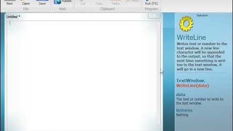 Small Basic Tutorial 1 - Installing and Hello World