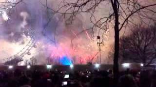 Awesome Fireworks Display At The London Eye On New Year's Day 2012 :)