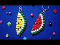 #Watermelon macrame keychain,gantungan kunci buah semangka tali kur,diy,pelangi shop