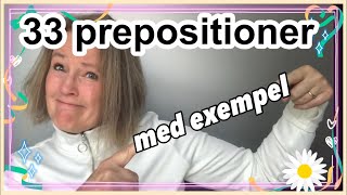 33 prepositions with examples - Swedish grammar - Learn Swedish with Marie
