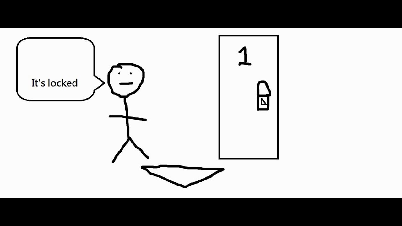 Saw the interactive game help the stickman Izaak SAW GAME Door