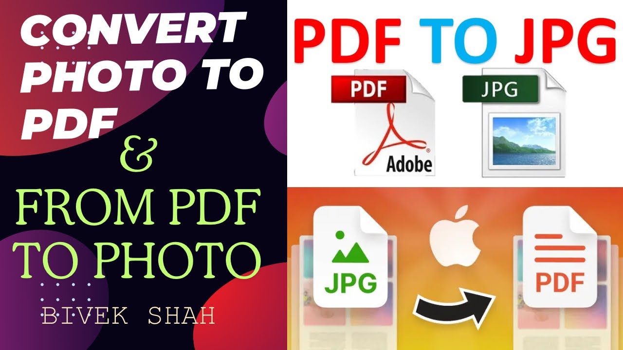 How to Make PDF from Photos and Photo from PDF - YouTube