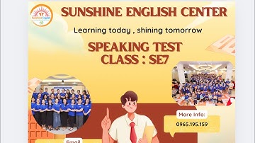 Speaking Test - I learn Smart Start 3 - Unit 3-4