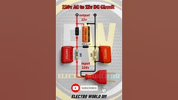 ⚡ 220V AC to 12V DC Circuit | Easy DIY Electronics Project 🔌#electronicsforbeginners #electroworlddm