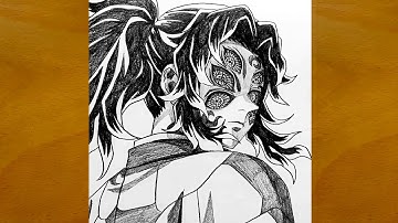 How to draw Kokushibo step by step || Demon Slayer art showcase || Powerful anime sketch