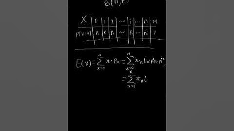E(X)=np