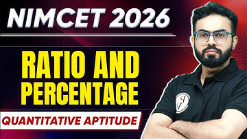 NIMCET 2026 Ratio & Percentage | Quantitative Aptitude | NIMCET 2026 | PW NIMCET  #norcet